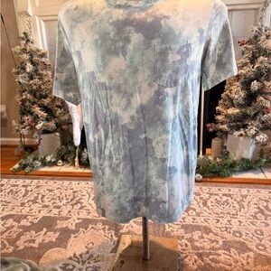 Men's Blue Tie-Dye Short Sleeve Tee